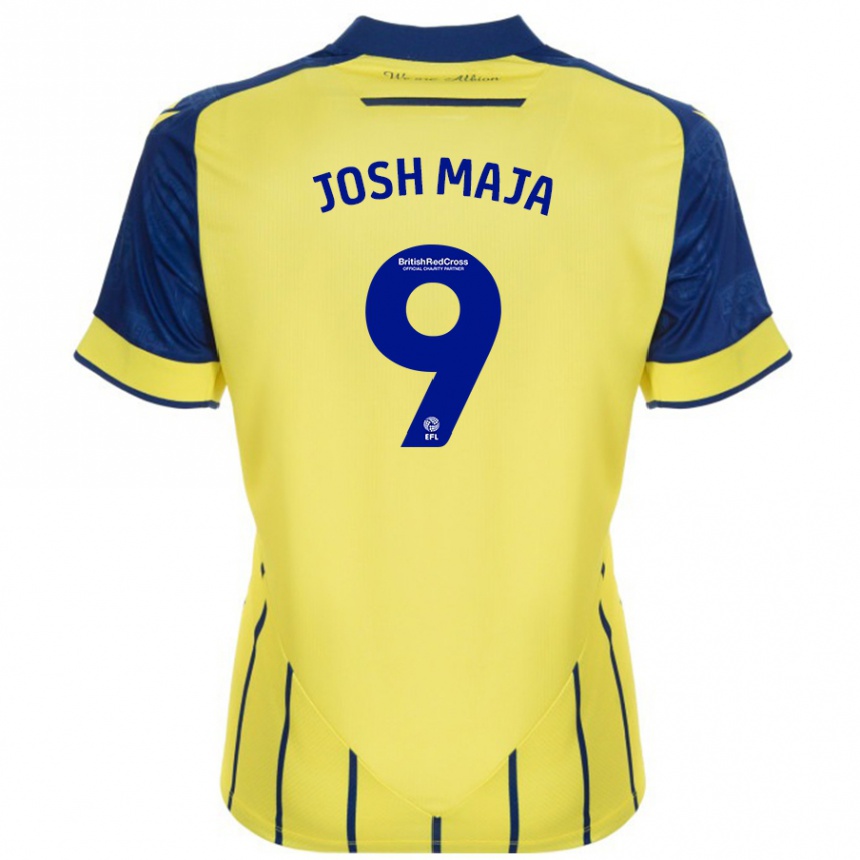 Men Football Josh Maja #9 Yellow Blue Away Jersey 2024/25 T-Shirt Australia