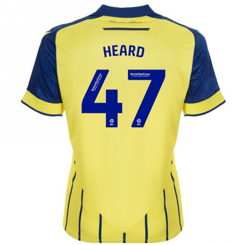 Men Football Fenton Heard #47 Yellow Blue Away Jersey 2024/25 T-Shirt Australia