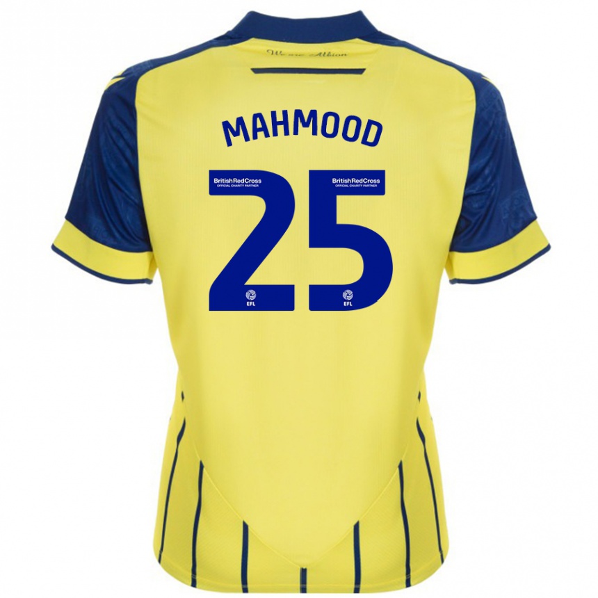 Men Football Mahmood #25 Yellow Blue Away Jersey 2024/25 T-Shirt Australia