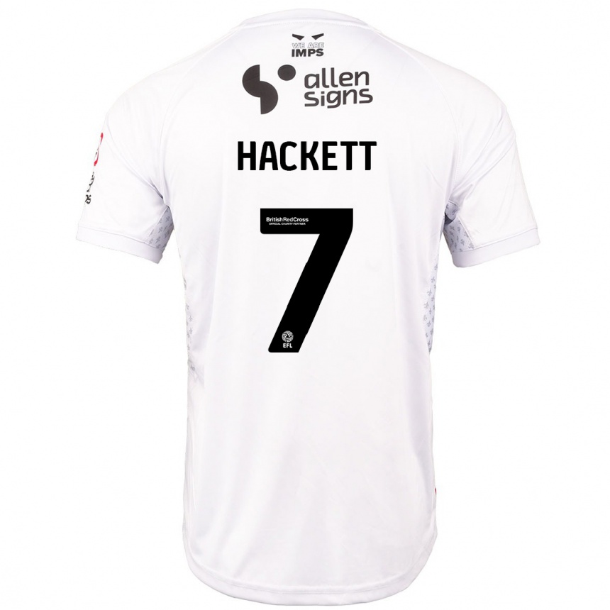 Men Football Reeco Hackett #7 Red White Away Jersey 2024/25 T-Shirt Australia