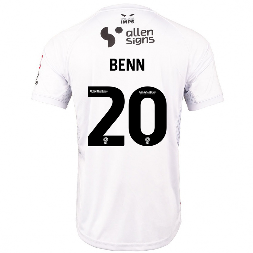 Men Football Jay Benn #20 Red White Away Jersey 2024/25 T-Shirt Australia