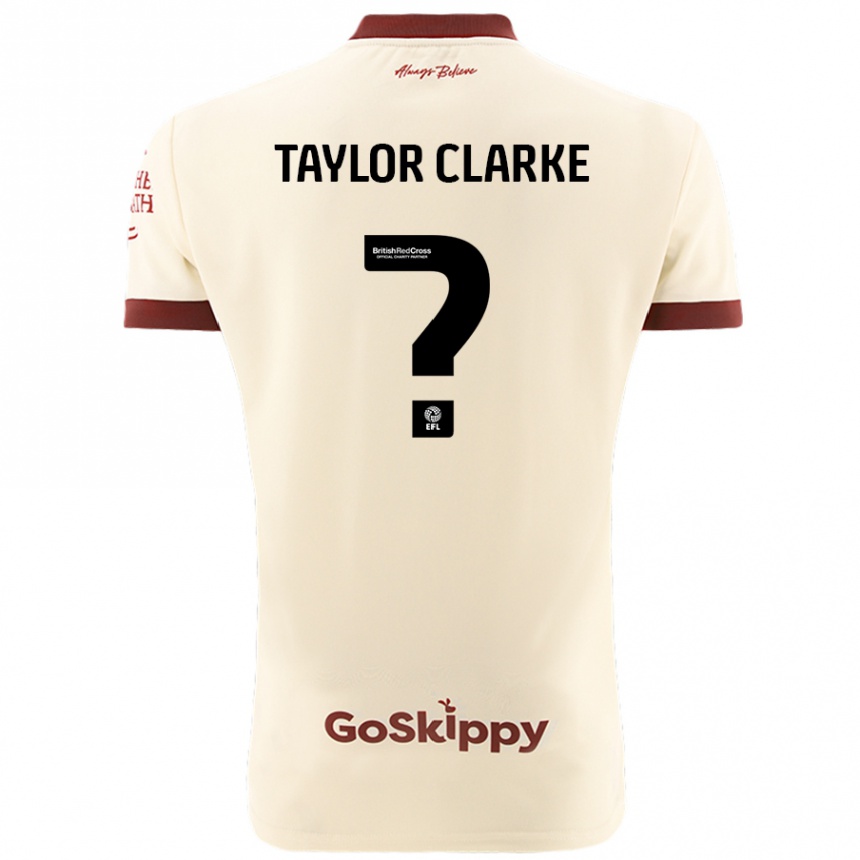 Men Football Omar Taylor-Clarke #0 Cream White Away Jersey 2024/25 T-Shirt Australia