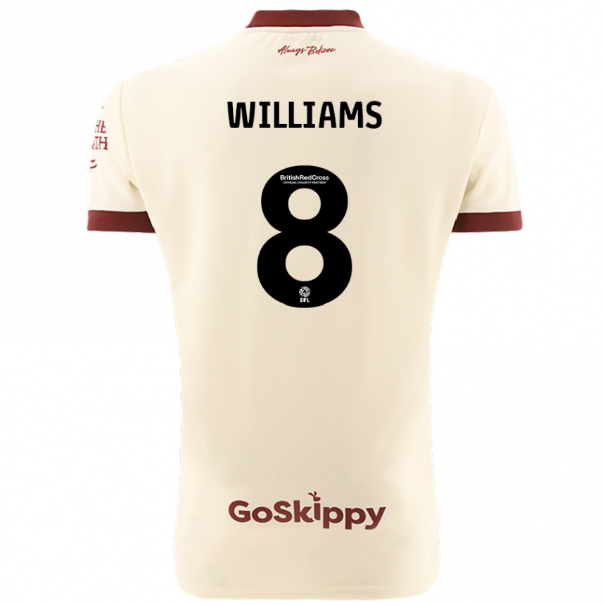 Men Football Joe Williams #8 Cream White Away Jersey 2024/25 T-Shirt Australia