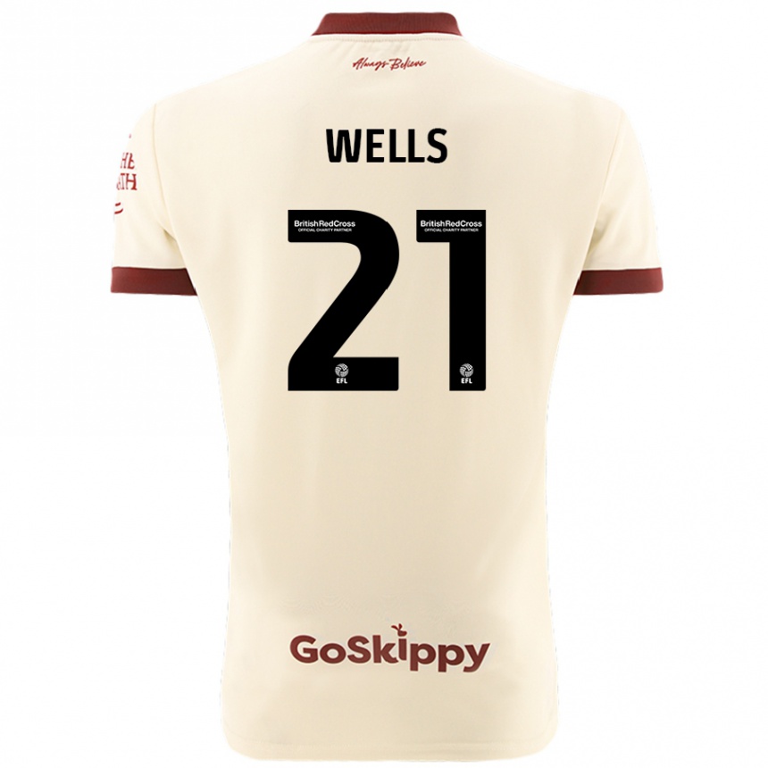 Men Football Nahki Wells #21 Cream White Away Jersey 2024/25 T-Shirt Australia