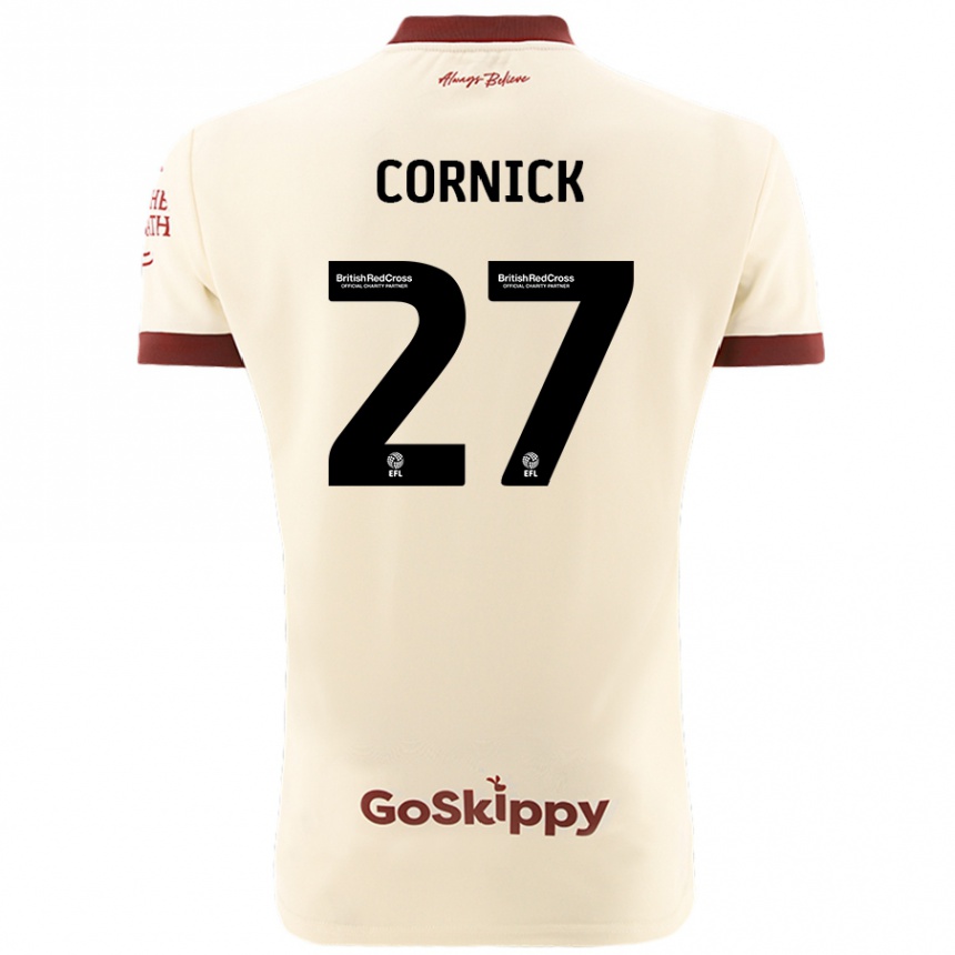 Men Football Harry Cornick #27 Cream White Away Jersey 2024/25 T-Shirt Australia