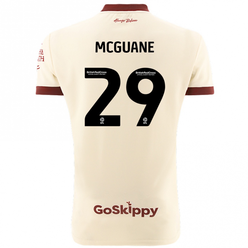 Men Football Marcus Mcguane #29 Cream White Away Jersey 2024/25 T-Shirt Australia