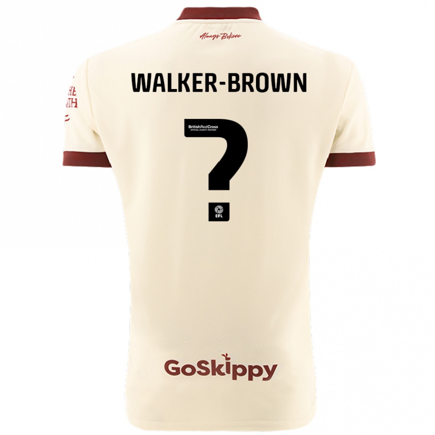 Men Football Rushon Walker-Brown #0 Cream White Away Jersey 2024/25 T-Shirt Australia