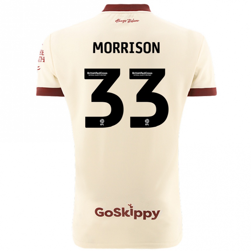 Men Football Elijah Morrison #33 Cream White Away Jersey 2024/25 T-Shirt Australia