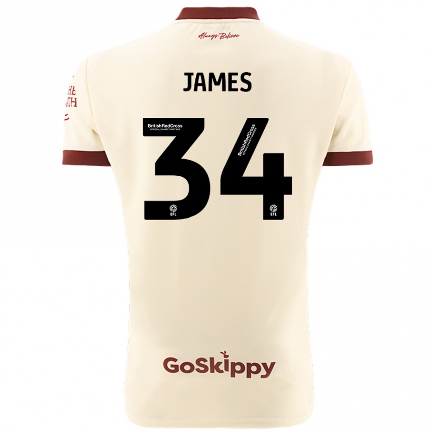 Men Football Joseph James #34 Cream White Away Jersey 2024/25 T-Shirt Australia