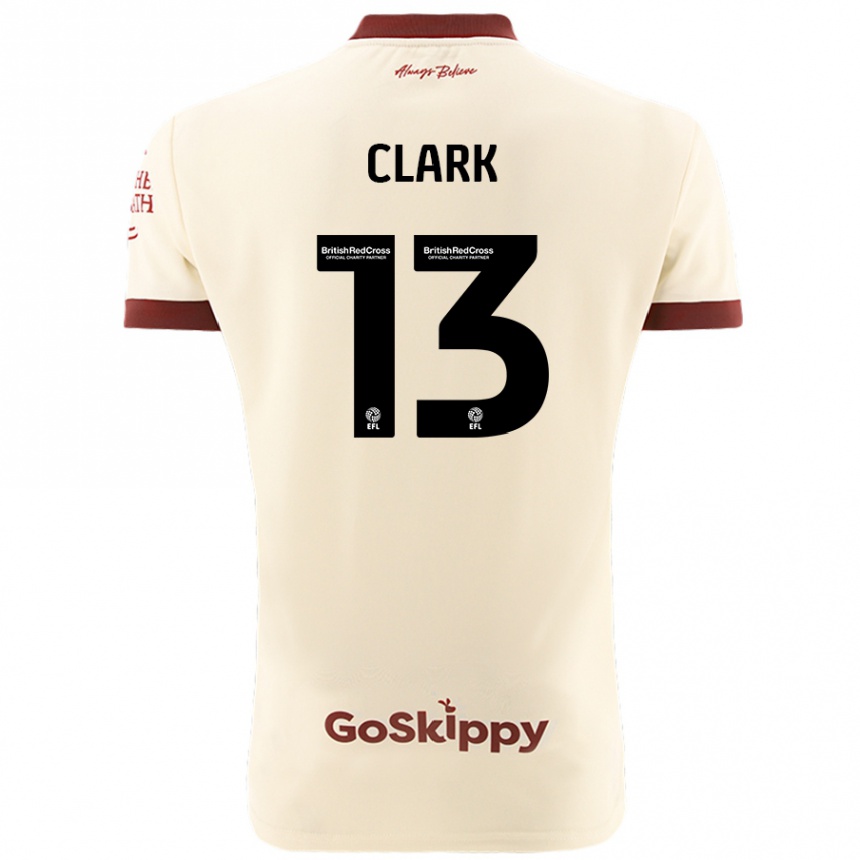 Men Football Olivia Clark #13 Cream White Away Jersey 2024/25 T-Shirt Australia