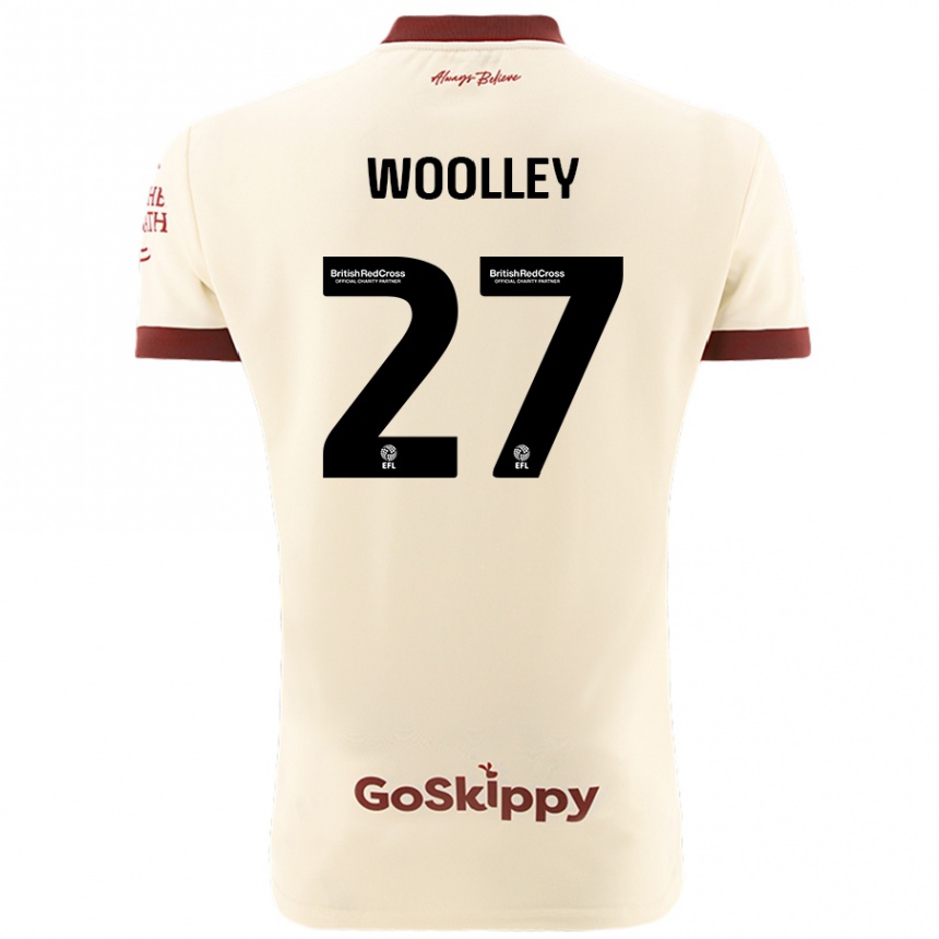 Men Football Jesse Woolley #27 Cream White Away Jersey 2024/25 T-Shirt Australia