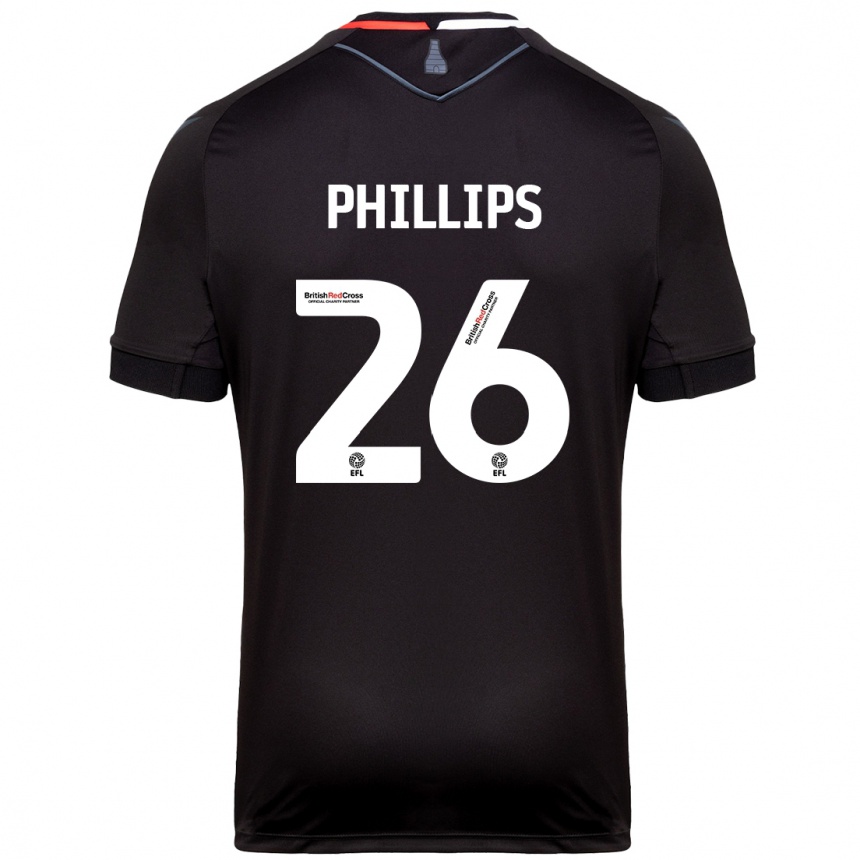 Men Football Ashley Phillips #26 Black Away Jersey 2024/25 T-Shirt Australia