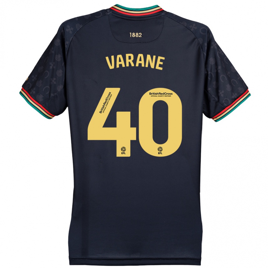 Men Football Jonathan Varane #40 Dark Navy Blue Away Jersey 2024/25 T-Shirt Australia