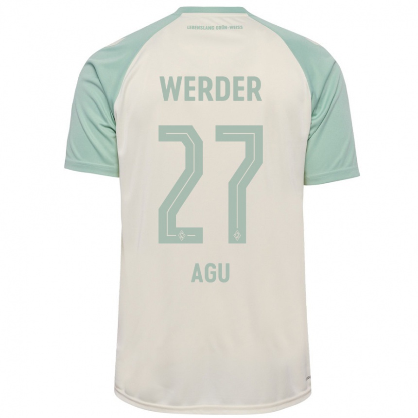 Men Football Felix Agu #27 Off-White Light Green Away Jersey 2024/25 T-Shirt Australia