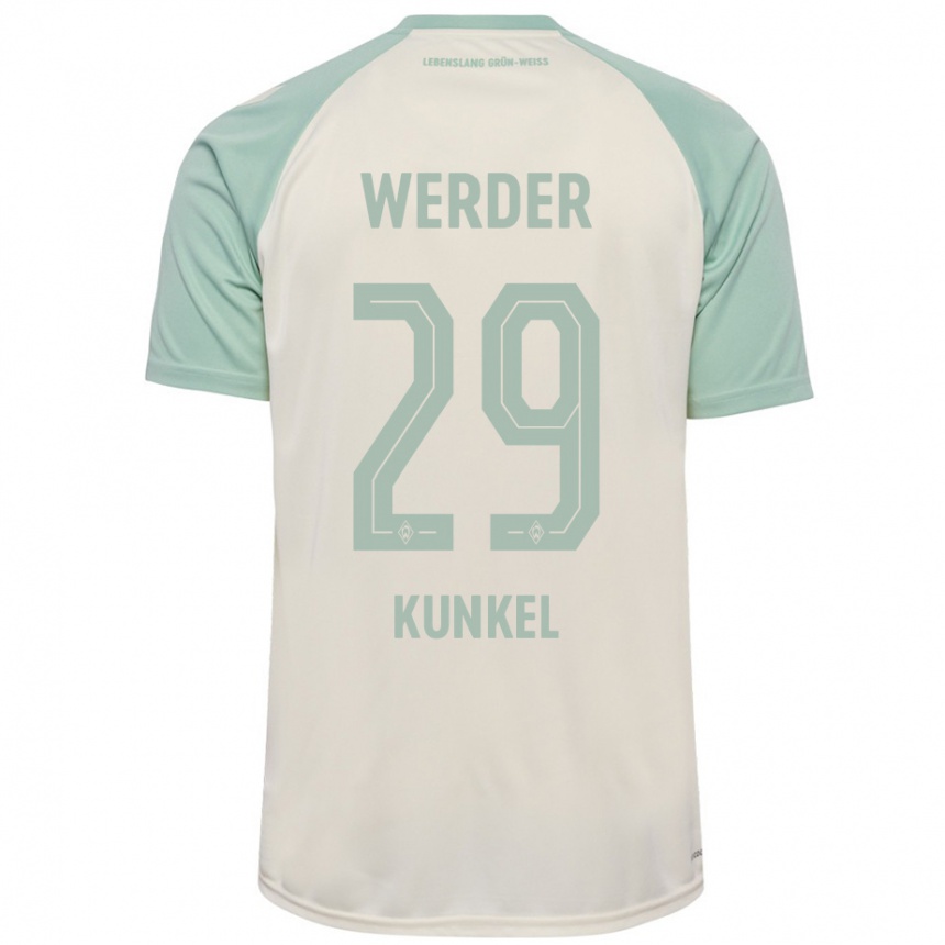 Men Football Melina Kunkel #29 Off-White Light Green Away Jersey 2024/25 T-Shirt Australia