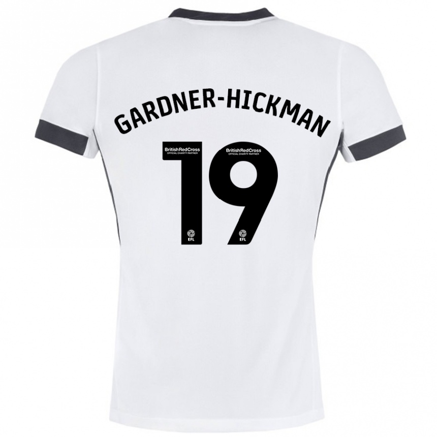 Men Football Taylor Gardner-Hickman #19 White Black Away Jersey 2024/25 T-Shirt Australia