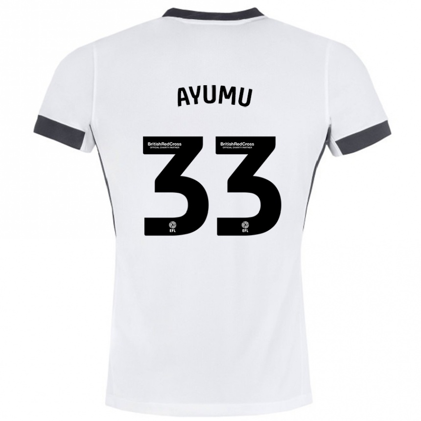 Men Football Ayumu Yokoyama #33 White Black Away Jersey 2024/25 T-Shirt Australia