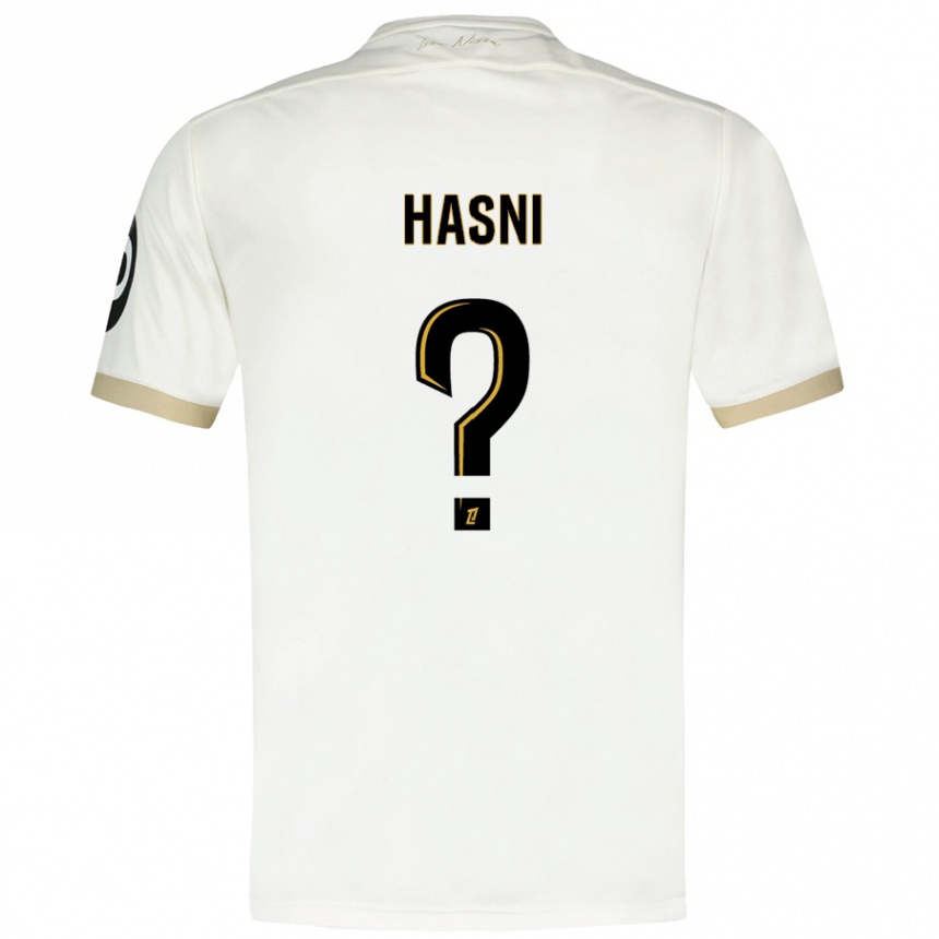 Men Football Zinedine Hasni #0 White Gold Away Jersey 2024/25 T-Shirt Australia