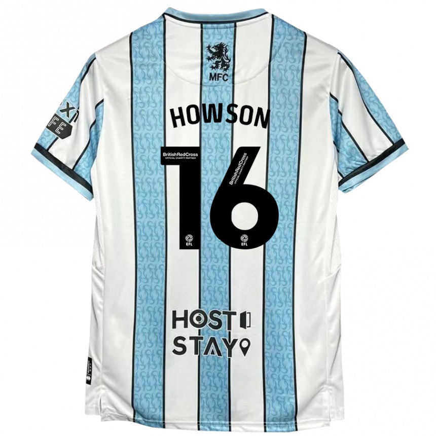 Men Football Jonathan Howson #16 White Blue Away Jersey 2024/25 T-Shirt Australia