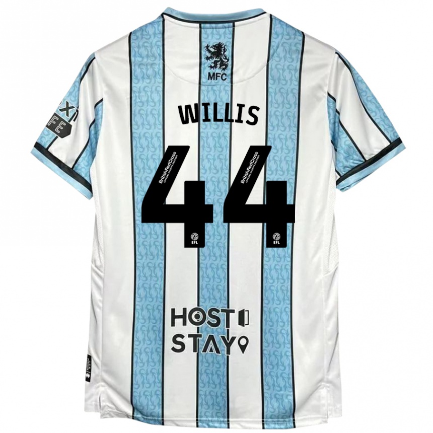 Men Football Pharrell Willis #44 White Blue Away Jersey 2024/25 T-Shirt Australia