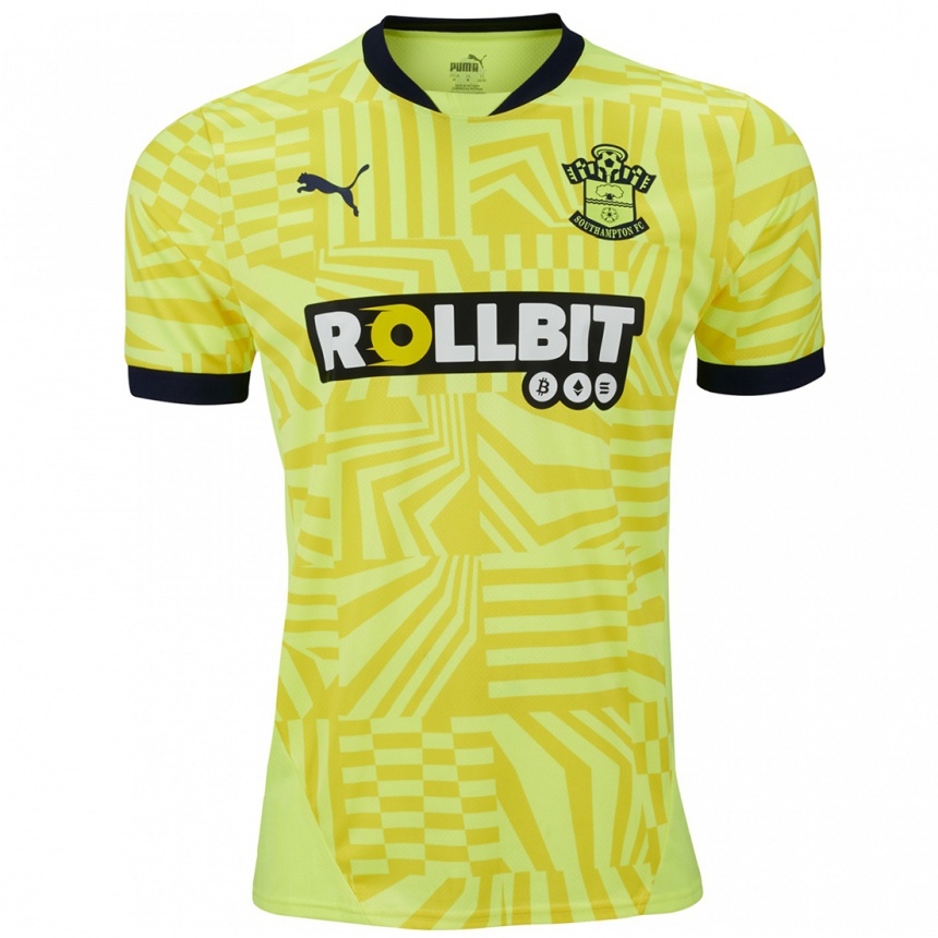 Men Football Your Name #0 Yellow Away Jersey 2024/25 T-Shirt Australia