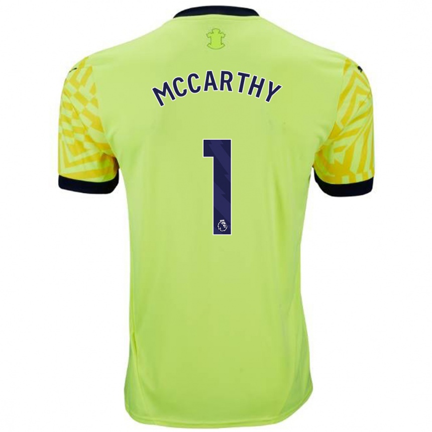 Men Football Alex Mccarthy #1 Yellow Away Jersey 2024/25 T-Shirt Australia