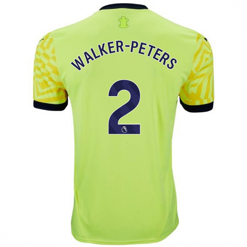 Men Football Kyle Walker-Peters #2 Yellow Away Jersey 2024/25 T-Shirt Australia