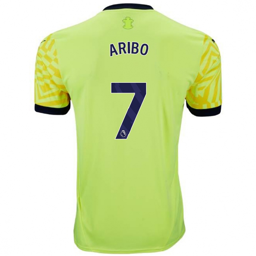 Men Football Joe Aribo #7 Yellow Away Jersey 2024/25 T-Shirt Australia