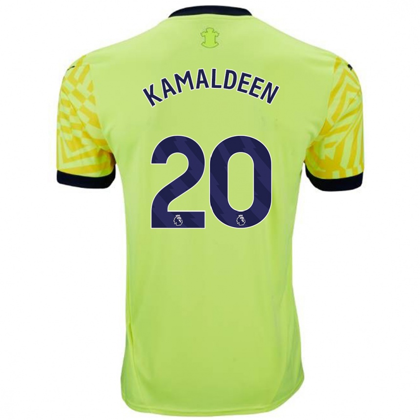 Men Football Kamaldeen Sulemana #20 Yellow Away Jersey 2024/25 T-Shirt Australia