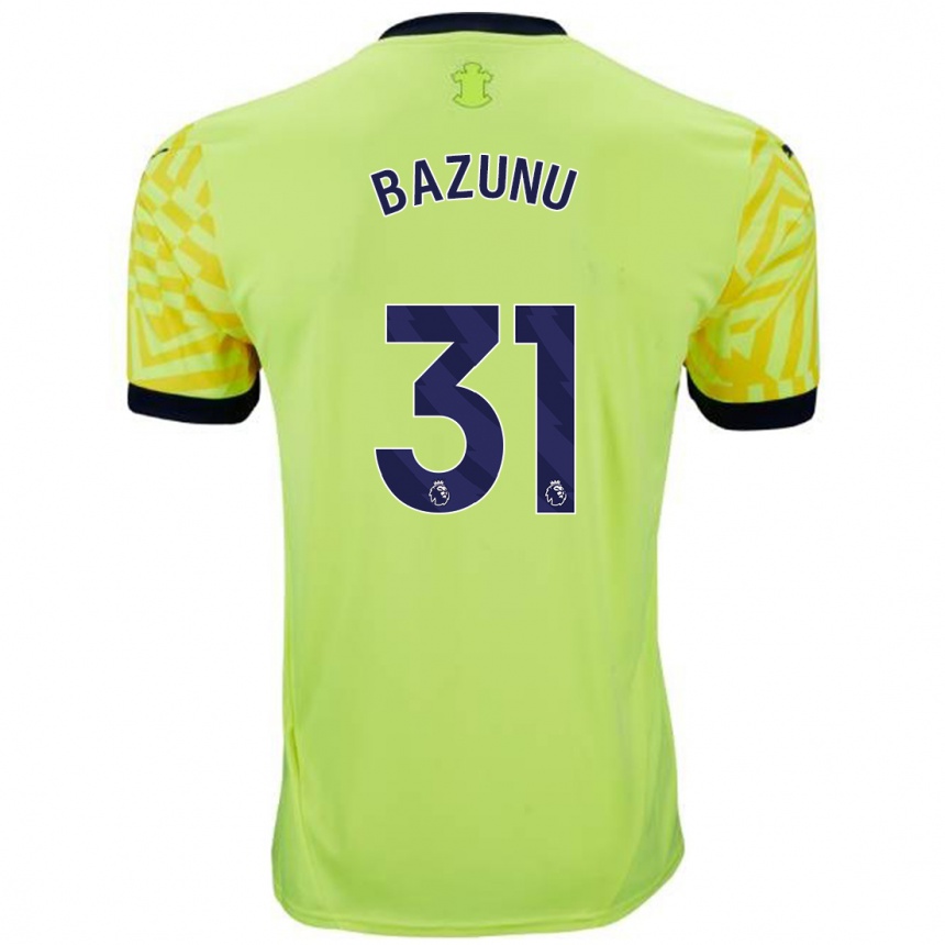 Men Football Gavin Bazunu #31 Yellow Away Jersey 2024/25 T-Shirt Australia