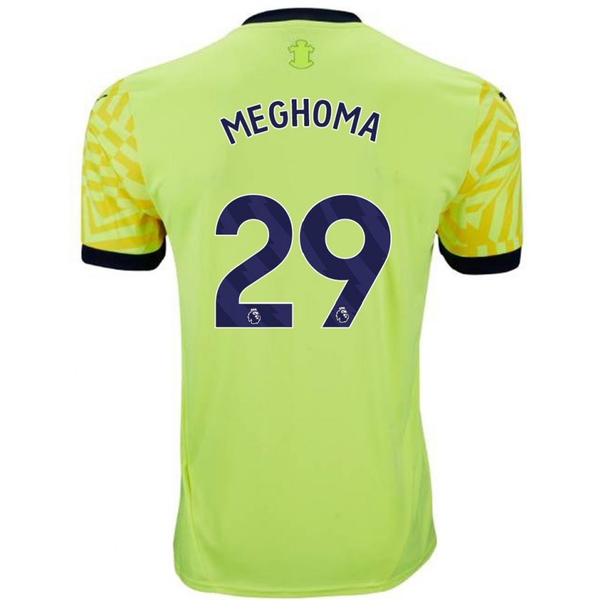 Men Football Jayden Meghoma #29 Yellow Away Jersey 2024/25 T-Shirt Australia