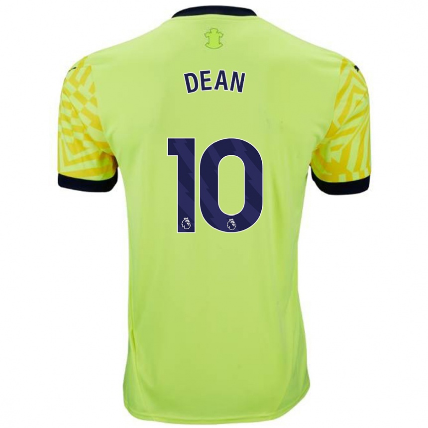 Men Football Rianna Dean #10 Yellow Away Jersey 2024/25 T-Shirt Australia