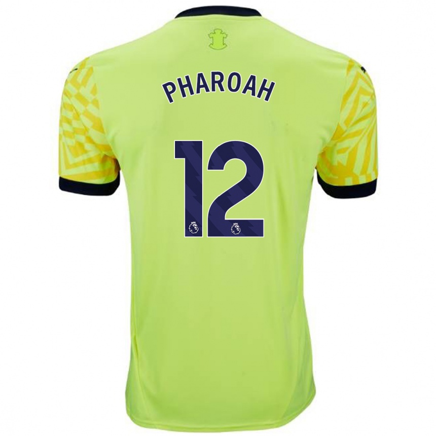 Men Football Sophia Pharoah #12 Yellow Away Jersey 2024/25 T-Shirt Australia