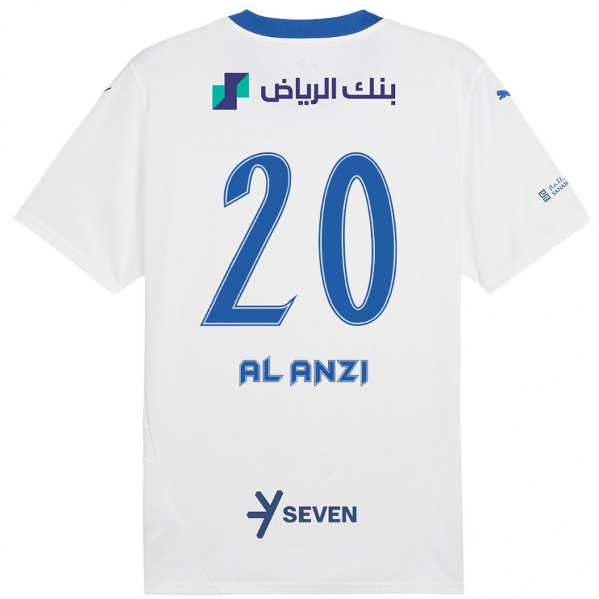 Men Football Areej Al-Anzi #20 White Blue Away Jersey 2024/25 T-Shirt Australia