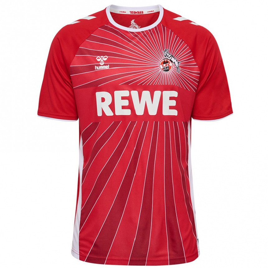 Men Football Jarun Theißen #0 Red White Away Jersey 2024/25 T-Shirt Australia