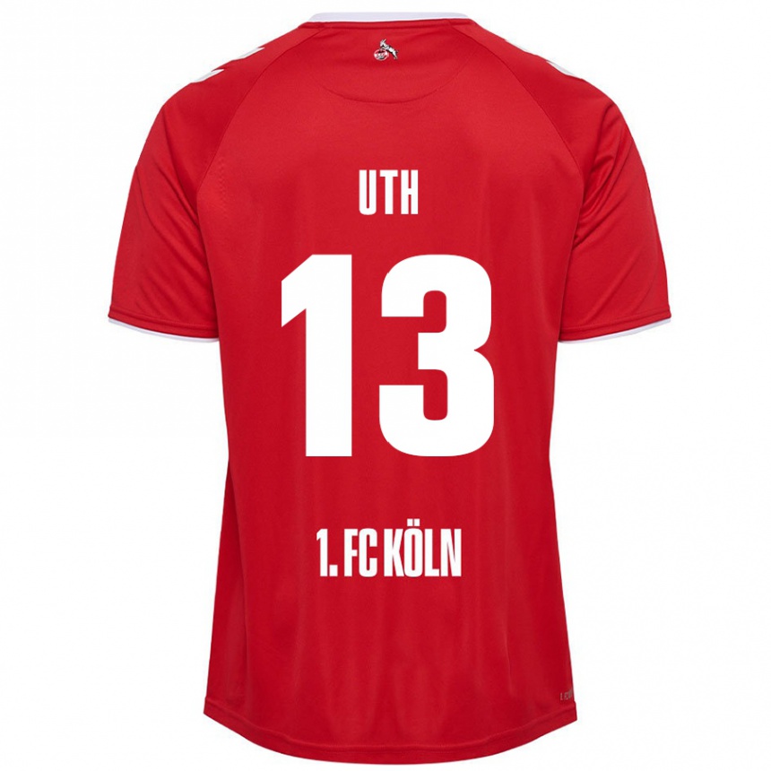 Men Football Mark Uth #13 Red White Away Jersey 2024/25 T-Shirt Australia