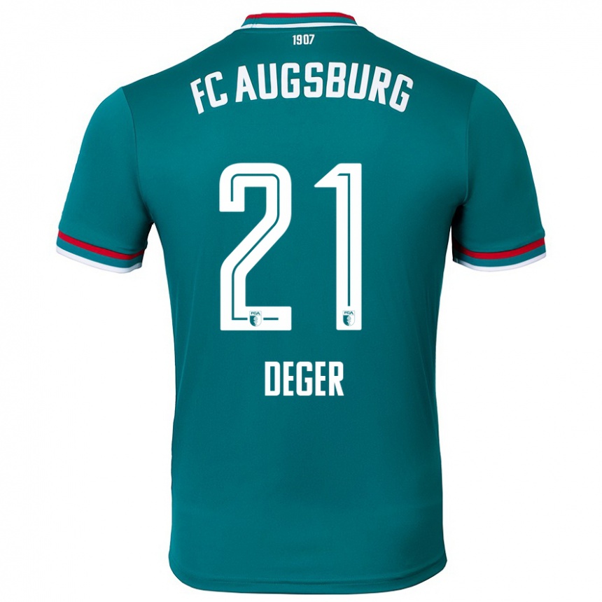 Men Football David Deger #21 Dark Green Away Jersey 2024/25 T-Shirt Australia