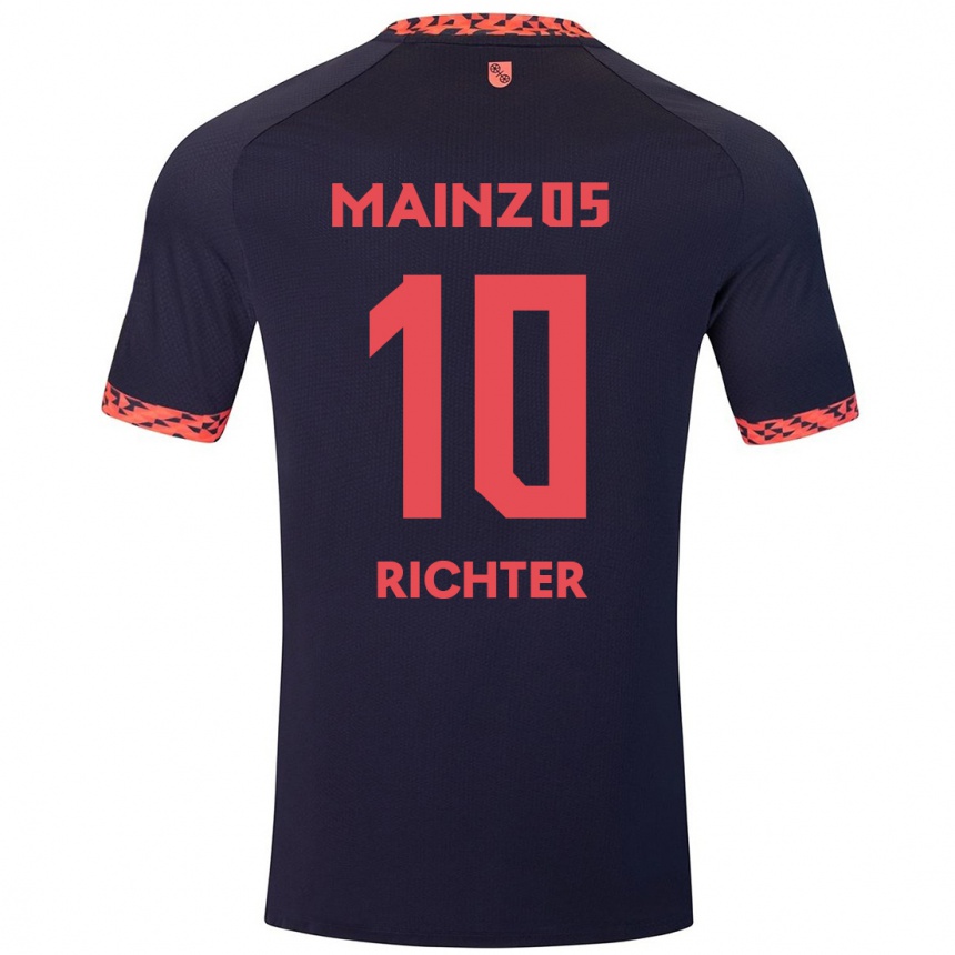 Men Football Marco Richter #10 Blue Coral Red Away Jersey 2024/25 T-Shirt Australia