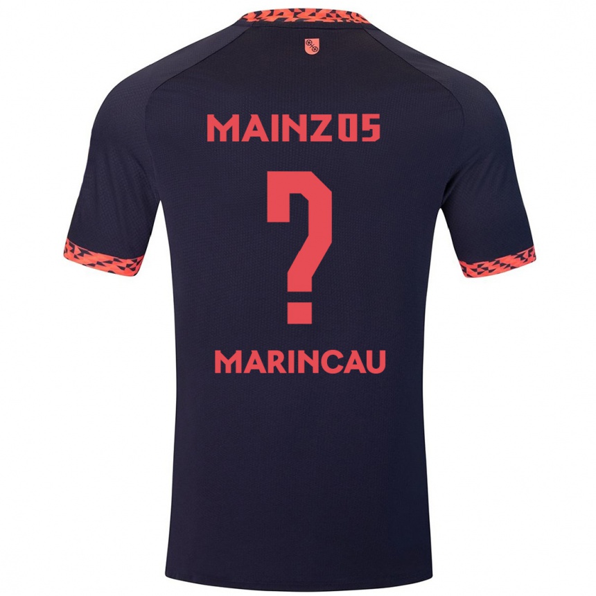 Men Football Emanuel Marincău #0 Blue Coral Red Away Jersey 2024/25 T-Shirt Australia