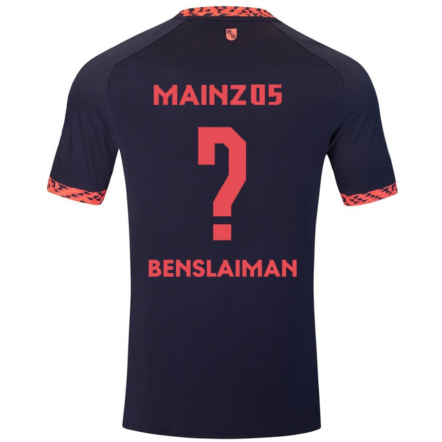 Men Football Mohamed Benslaiman #0 Blue Coral Red Away Jersey 2024/25 T-Shirt Australia