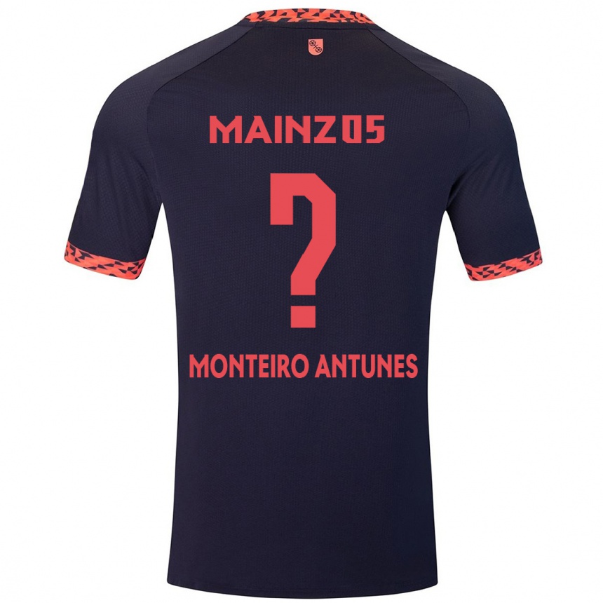 Men Football Rafael Monteiro Antunes #0 Blue Coral Red Away Jersey 2024/25 T-Shirt Australia