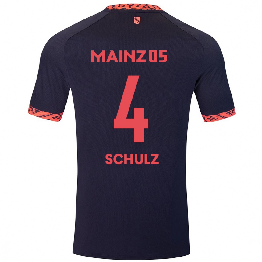 Men Football Philipp Schulz #4 Blue Coral Red Away Jersey 2024/25 T-Shirt Australia