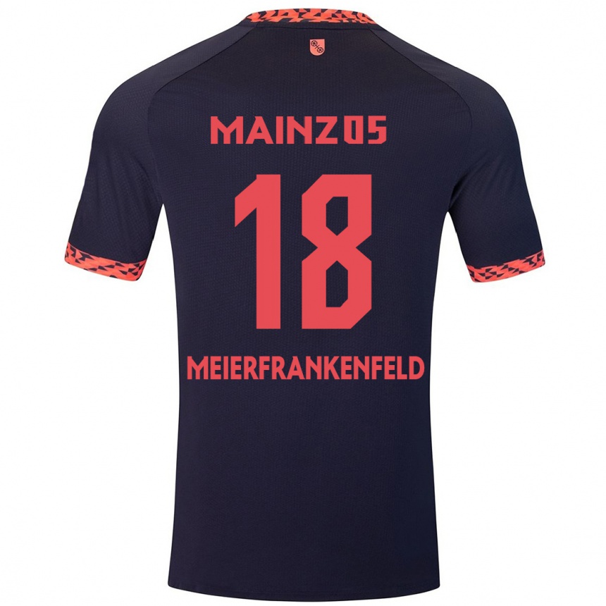 Men Football Jana Meierfrankenfeld #18 Blue Coral Red Away Jersey 2024/25 T-Shirt Australia