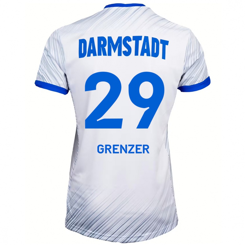 Men Football Mika Grenzer #29 White Blue Away Jersey 2024/25 T-Shirt Australia