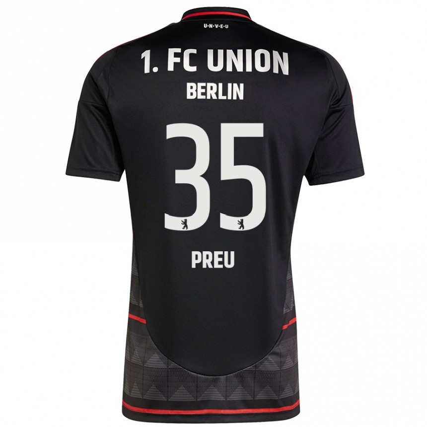 Men Football David Preu #35 Black Away Jersey 2024/25 T-Shirt Australia