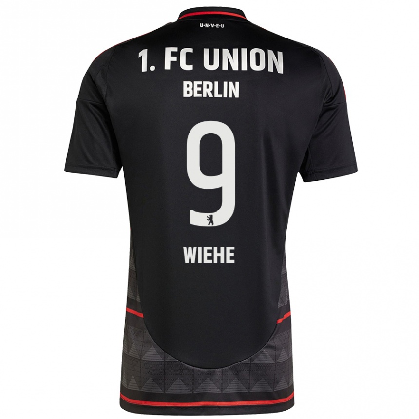 Men Football Jakob Wiehe #9 Black Away Jersey 2024/25 T-Shirt Australia