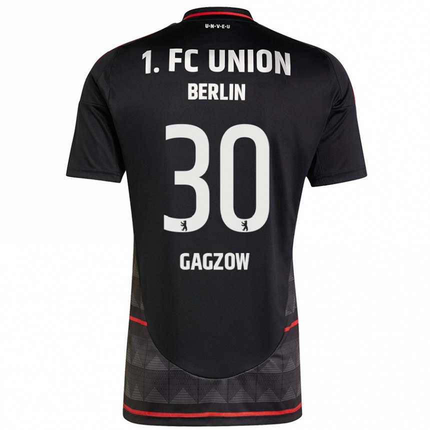 Men Football Fritz Gagzow #30 Black Away Jersey 2024/25 T-Shirt Australia