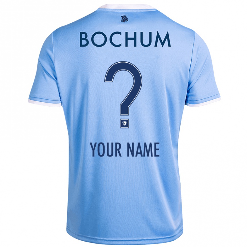 Men Football Your Name #0 Sky Blue Away Jersey 2024/25 T-Shirt Australia