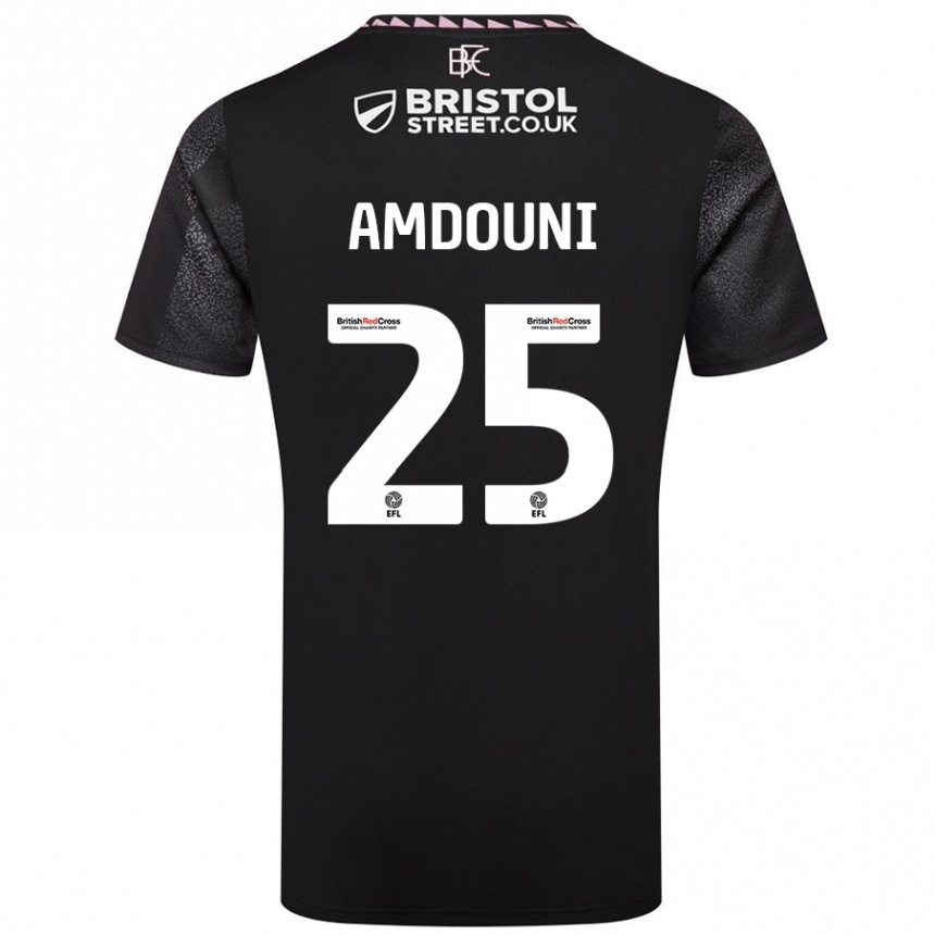 Men Football Zeki Amdouni #25 Black Away Jersey 2024/25 T-Shirt Australia