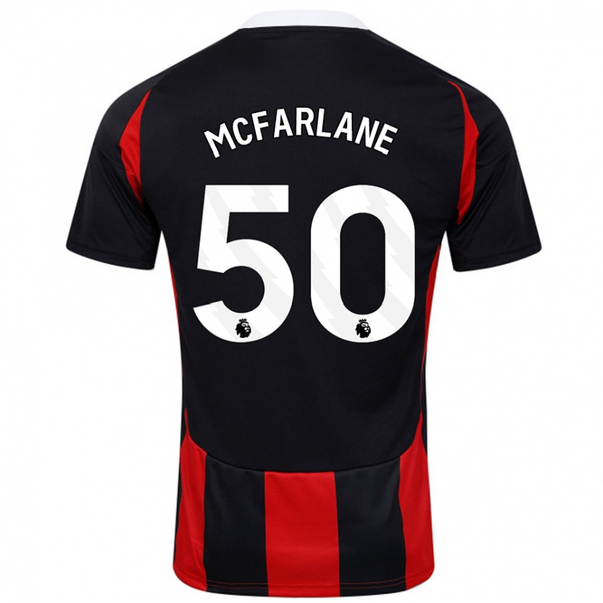 Men Football Callum Mcfarlane #50 Black Red Away Jersey 2024/25 T-Shirt Australia